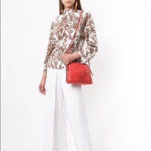 Loeffler Randall Mallory Woven Crossbody Bag Red